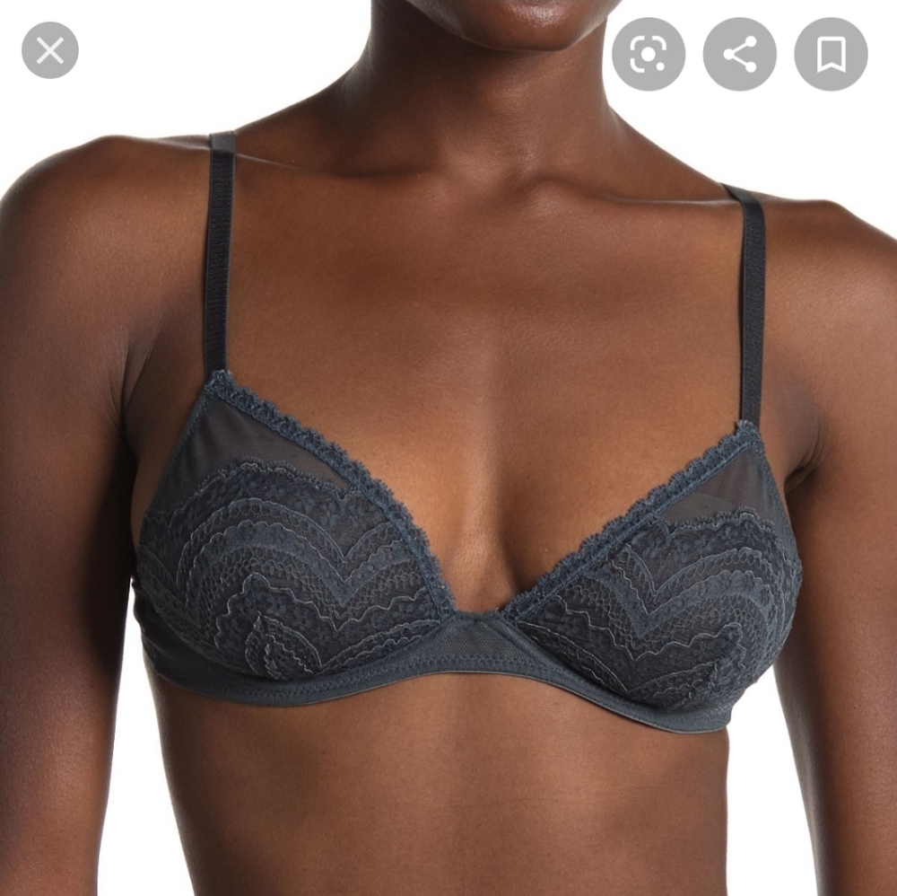 Free People Galloon Lace Unlined Bra storm